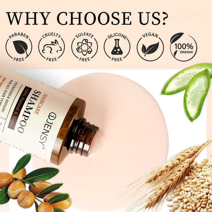 Private Label Sulfate Free Natural Vegan Organic Argan Oil Tea Tree Rosemary Oil Dandruff Shampoo and Conditioner Hair Care Set