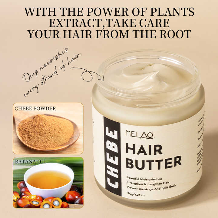OEM Private Label Hair Products Prevent Loss Eliminates Split Ends 100% Natural Chebe Hair Butter for Growth Hair Mask