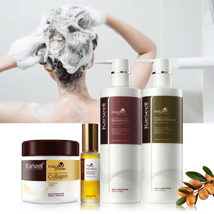Karseell Hair Growth Shampoo Luxury Hair Care Set Products Organic Protein Sulfate Free Argan Oil Keratin Mask and Conditioner